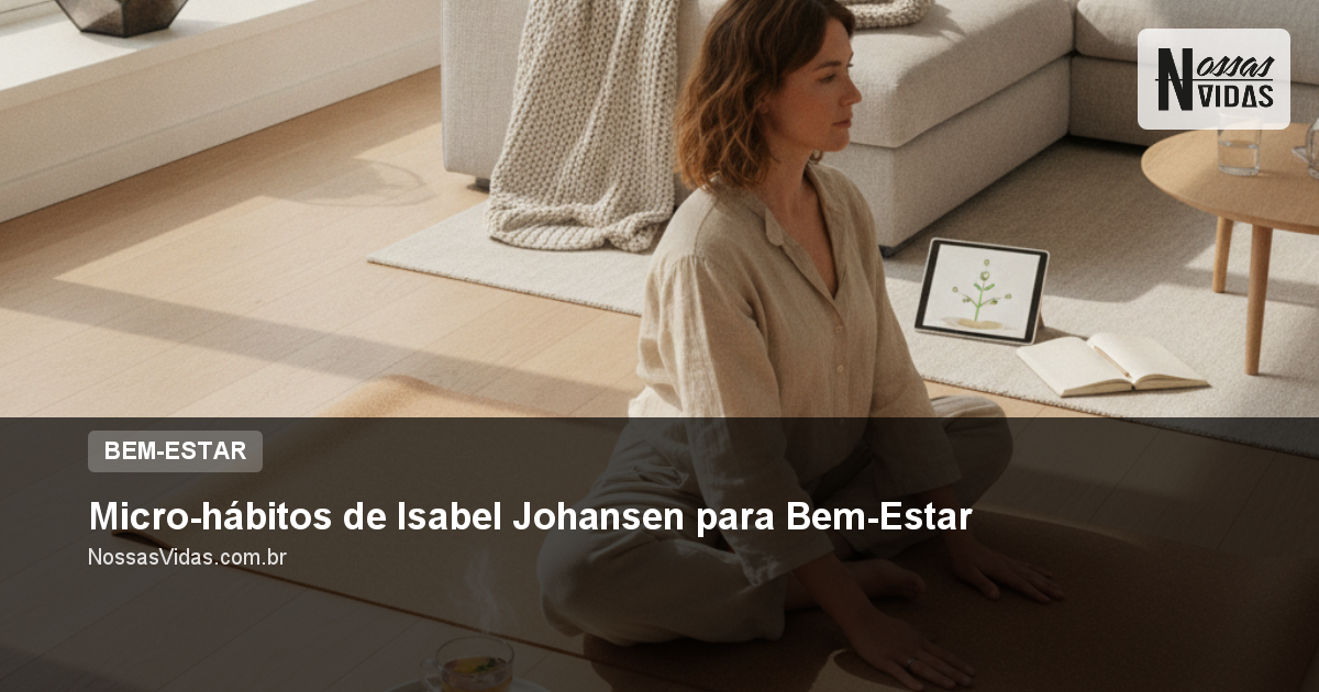 Micro-hábitos de Isabel Johansen para Bem-Estar