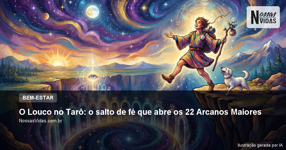 O Louco no Tarô: o salto de fé que abre os 22 Arcanos Maiores